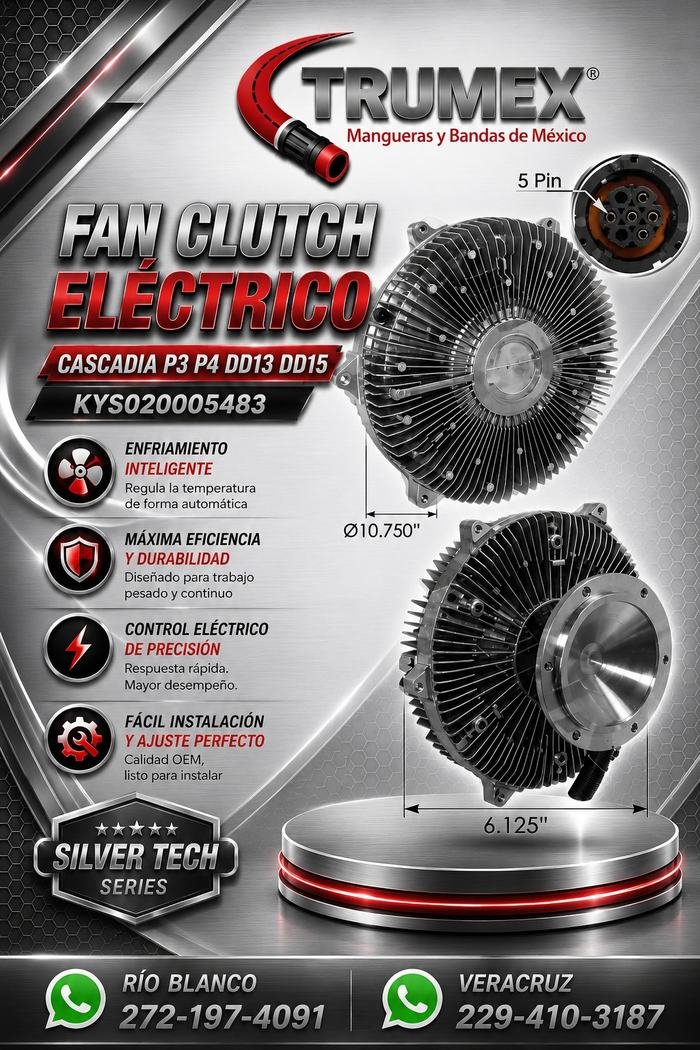 Fan clutch eléctrico Trumex, número de parte KYS020005483