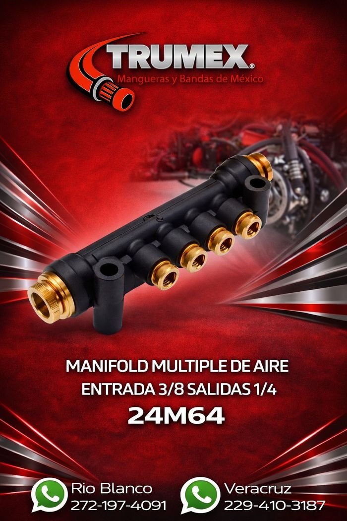 Manifold múltiple de aire Trumex, número de parte 24M64