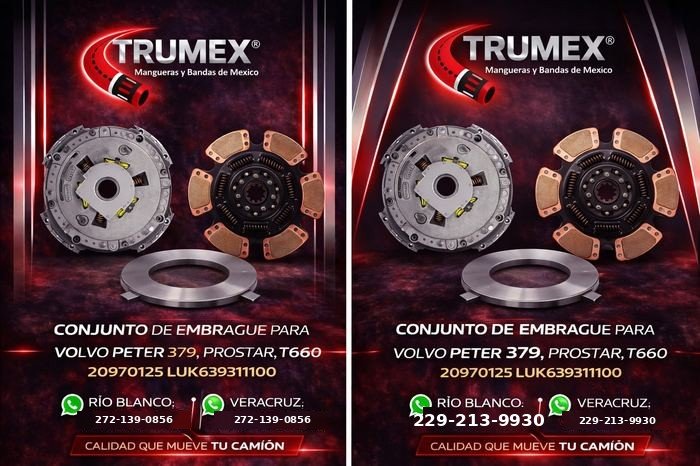 Conjunto de embrague Trumex, número de parte 20970125 / LUK639311100