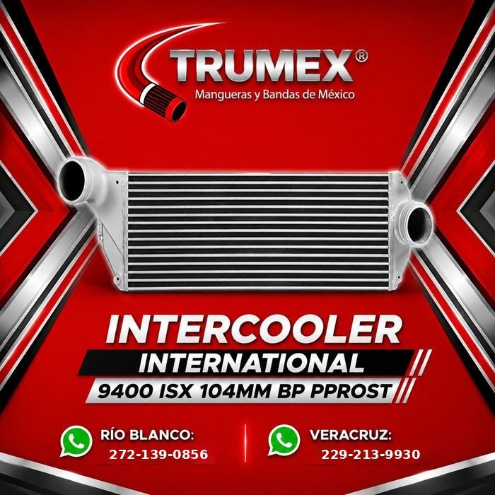 Intercooler Trumex, número de parte Intercambio