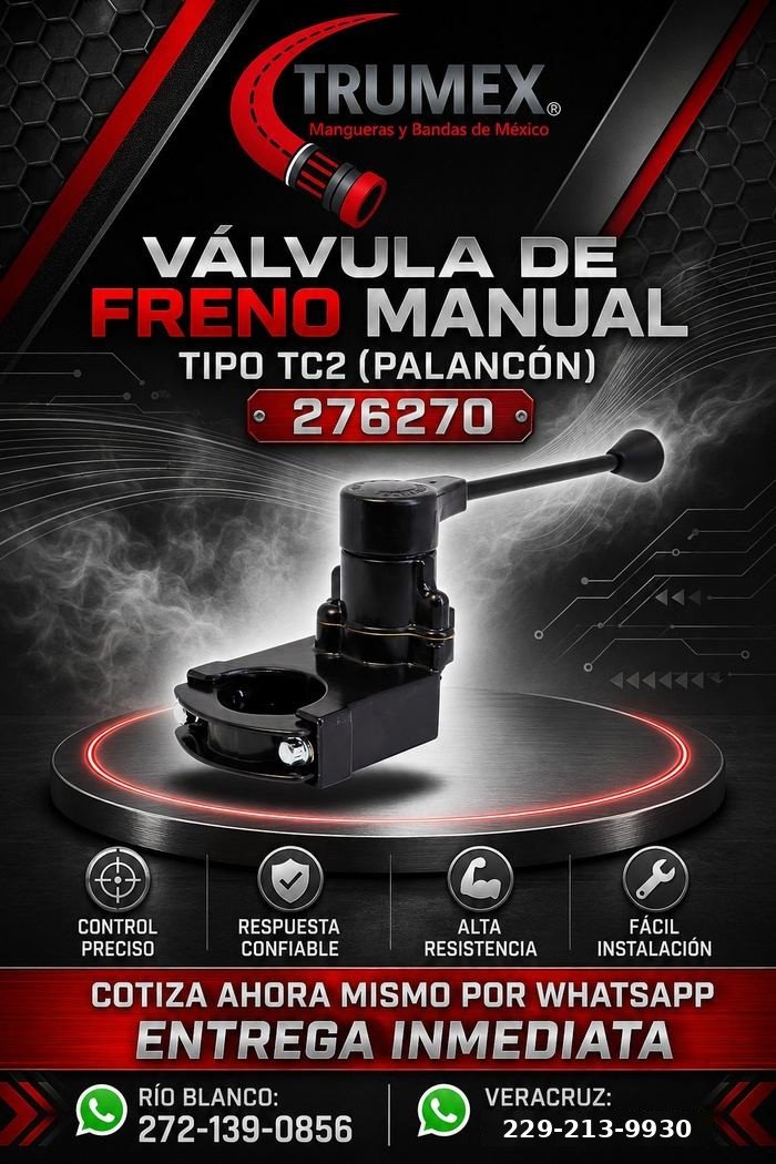 Válvula de freno manual, tipo TC2 (palancón) Trumex, número de parte 276270
