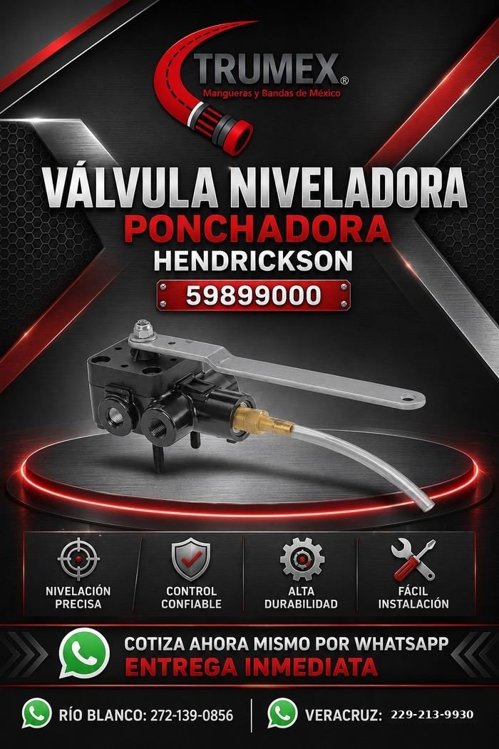 Válvula niveladora ponchadora Trumex, número de parte 59899000