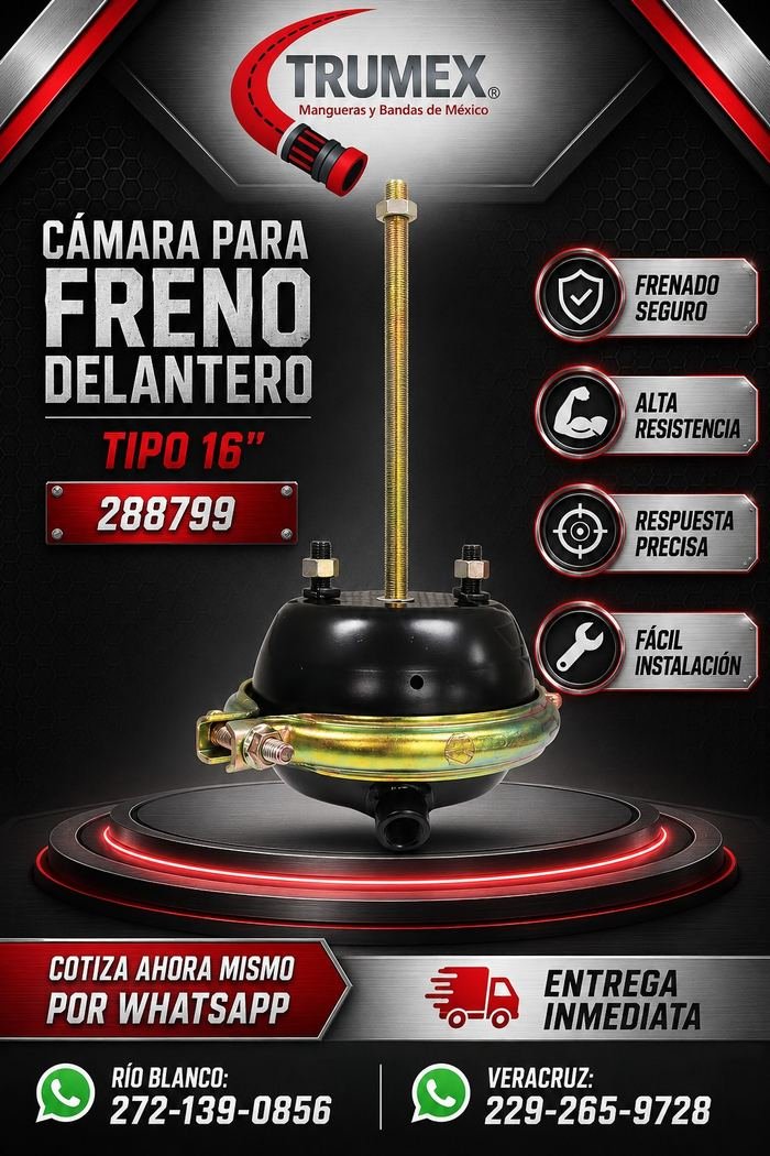 Cámara para freno delantero, tipo 16